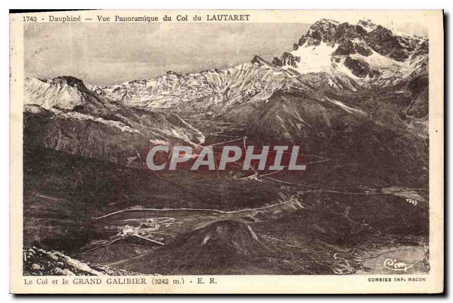 Dauphiné — Vue Panoramique du Col du LAUTARET — Combier Imp. Macon n°1743