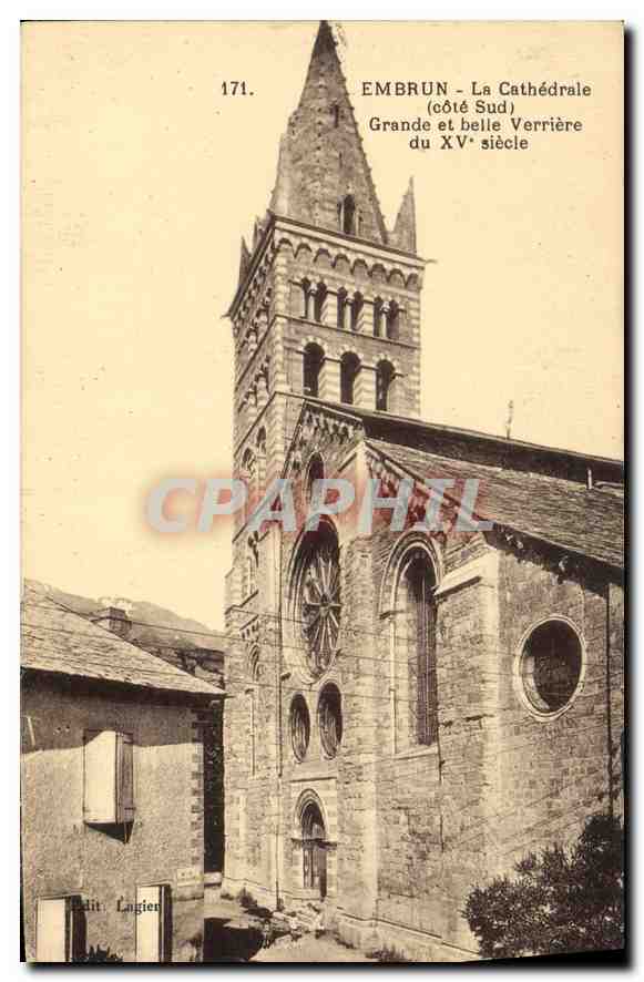 Embrun - Die Kathedrale (Südseite) - Große und schöne Glasfenster des 15. Jahrhunderts — Édit. Lagier, n° 171