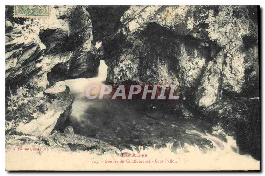 Gouffre de Gouffourenck - Sous Pallon — Les Alpes — V. Fournier, Édite, Gap, n°125