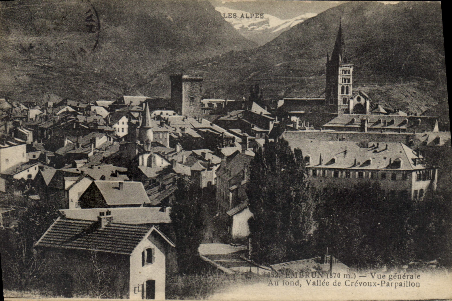 Embrun (870 m.) — Vue générale — Vallée de Crévoux-Parpaillon