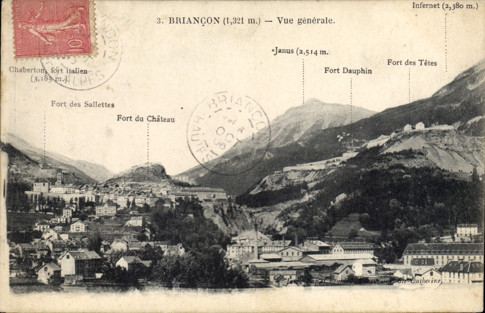 Briançon (1,321 m.) — Vue générale — J. Leng & Cie, BRIANÇON