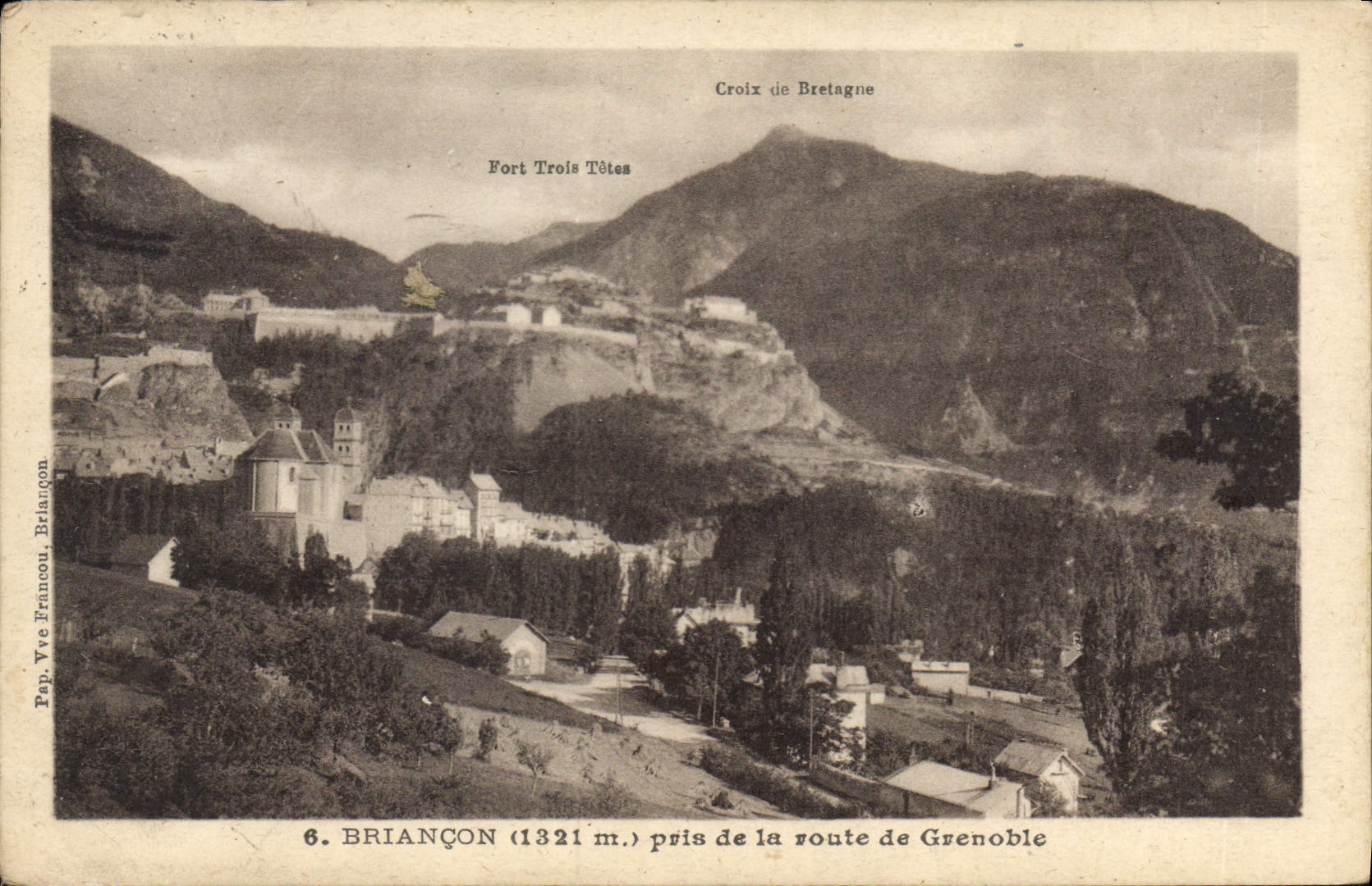 CPA Briancon pris de la route de Grenoble