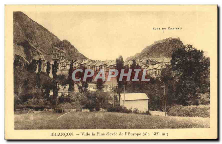 Briançon — Ville la Plus élevée de l'Europe (alt. 1321 m.) — Édition Librairie Lins