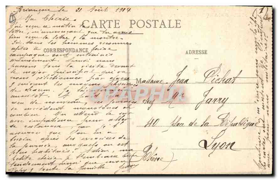 Briançon et le Fort des Têtes — E. R. — n° 1762 — Verso