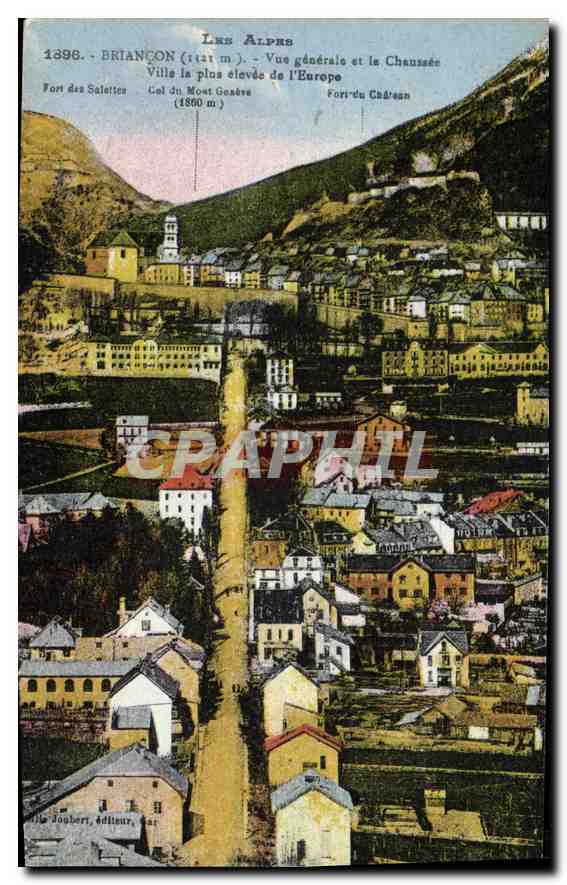 Briançon — Vue générale et la Chaussée — Éditeur J. Joubert, Paris