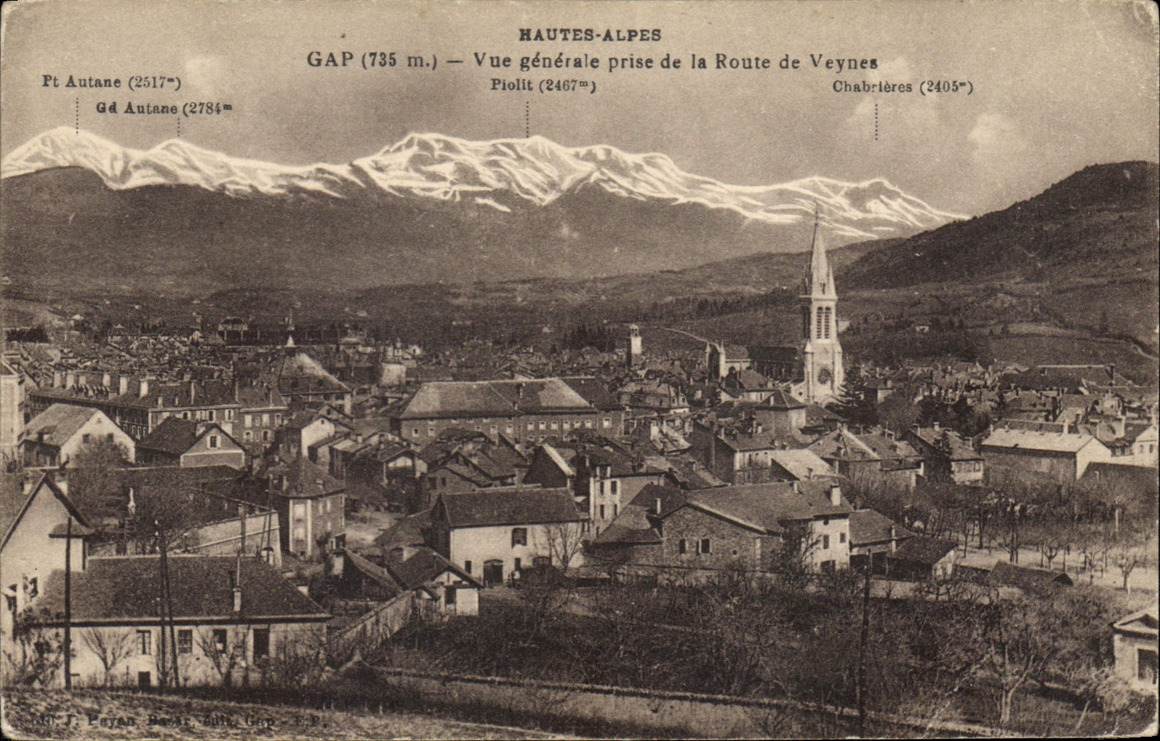 CPA Gap Vue generale prise de la Route de Veynes 