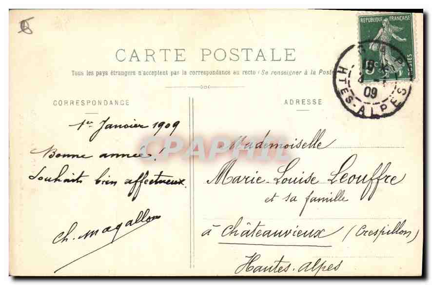 GAP - La Cathédrale — J. Payan, Grand Bazar Marseillais, édit. n° 273 — Reverso
