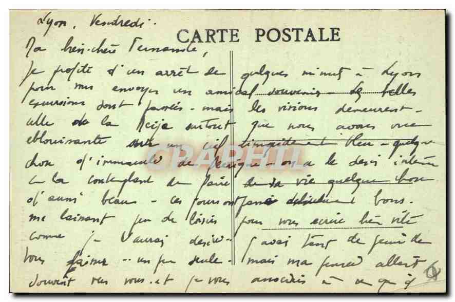 Dauphiné - Route de Grenoble à Briançon - La Grave et la Melije (3987 m.) - E. R. - Phot. E. Grenoc — Rückseite