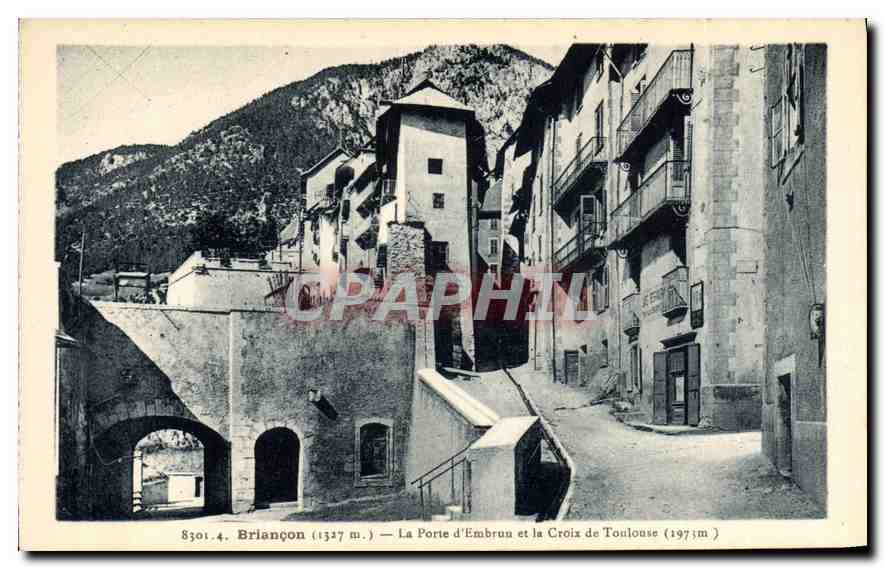 Briannon (1327 m.) — La Porte d'Embrun et la Croix de Toulouse (1971 m.) — A. Houriet, La Franche (Lére)
