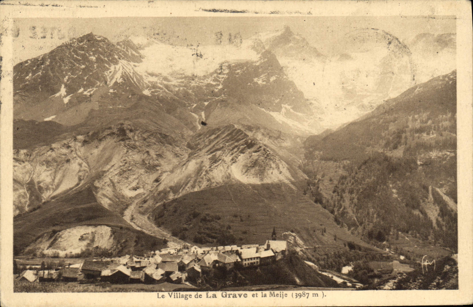 Le Village de La Grave et la Meije (3987 m) — Héliogravure Martino Pères, n°153