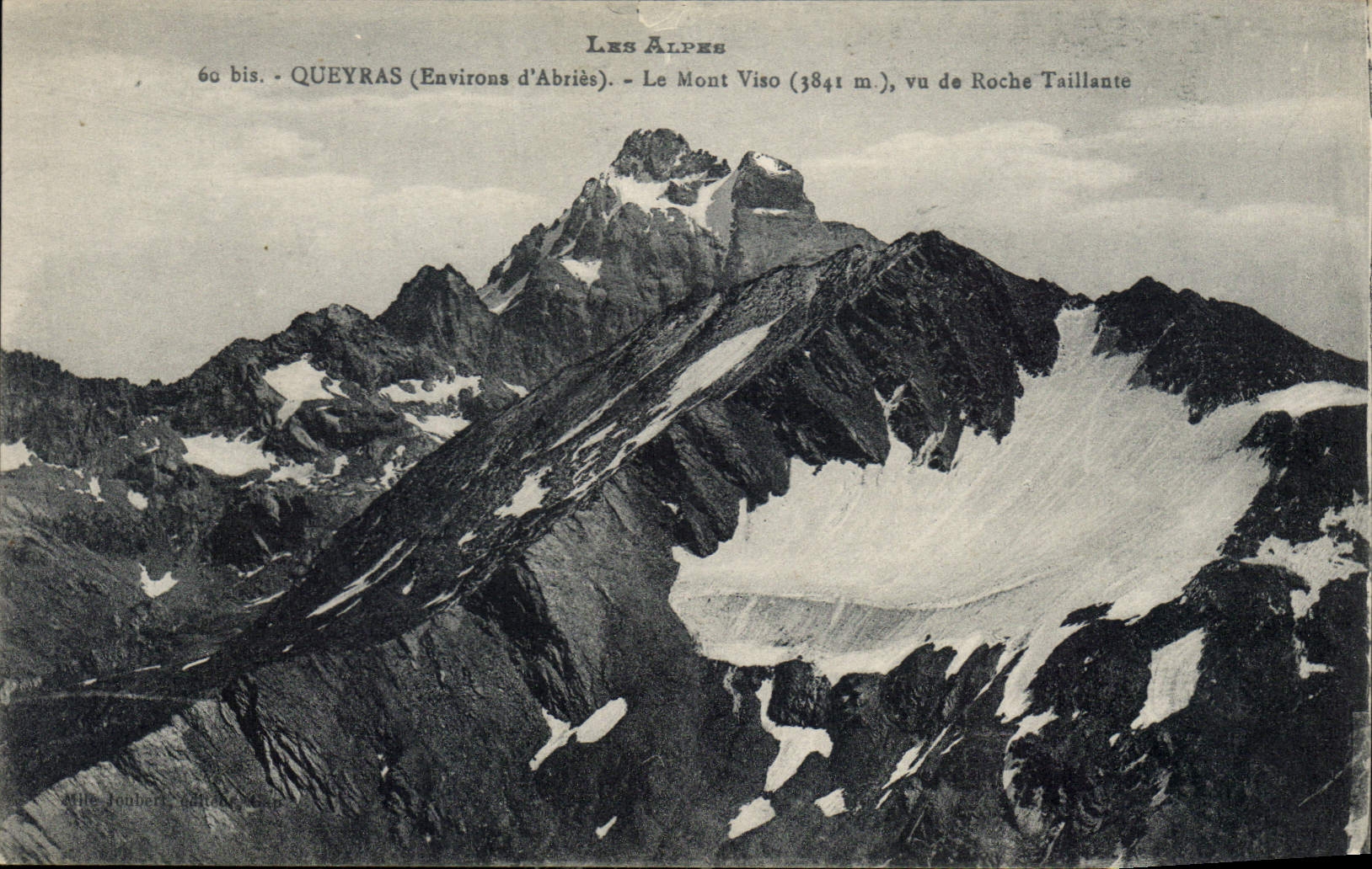 Les Alpes — Queyras (Environs d'Abriès) — Le Mont Viso (3841 m), vu de Roche Taillante — Éditeur : Ville-Jeune Éditions