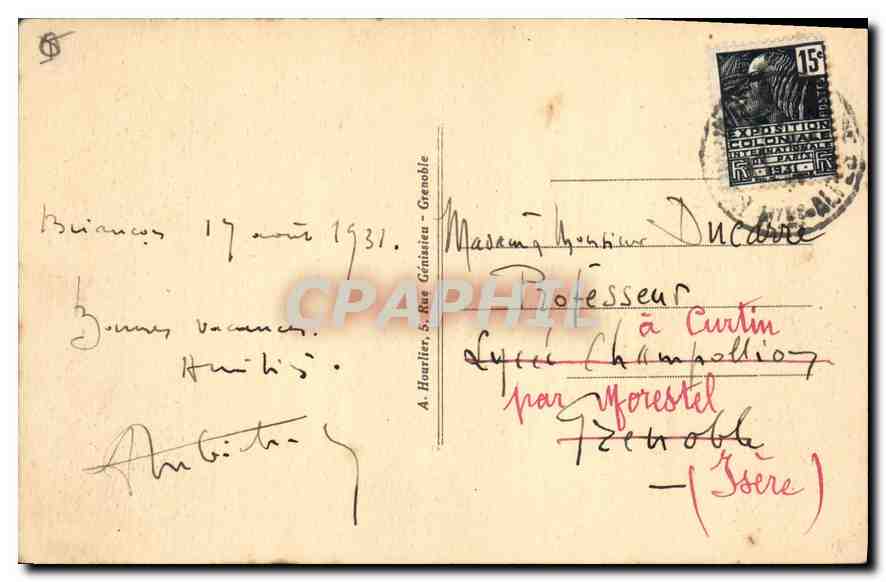 BRIANÇON - Les Casernes et les Forts — éditeur A. Hourlier, n° 8350.I — Reverso
