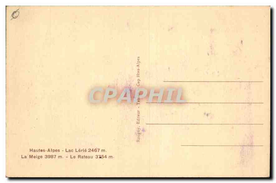 Lac Lérié — Hautes-Alpes — éditeur Rougny — Reverso
