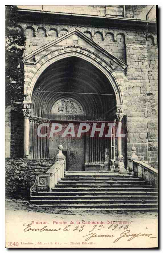 CPA Embrun Porche de la Cathedrale 