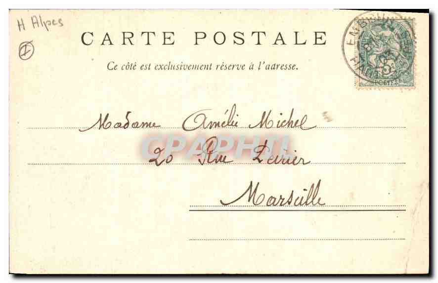 CPA Embrun Porche de la Cathedrale  — Rückseite
