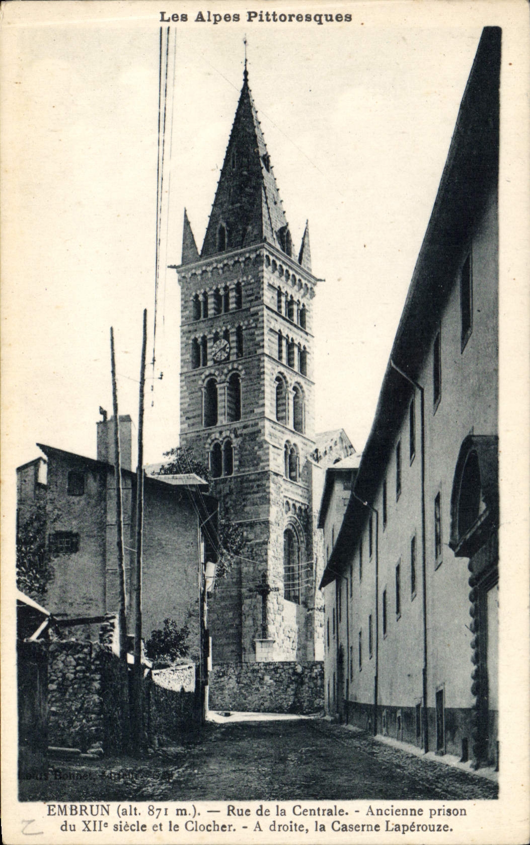 Embrun — Tour du XIIe siècle et ancienne prison — Louis Bonnet, n° 247