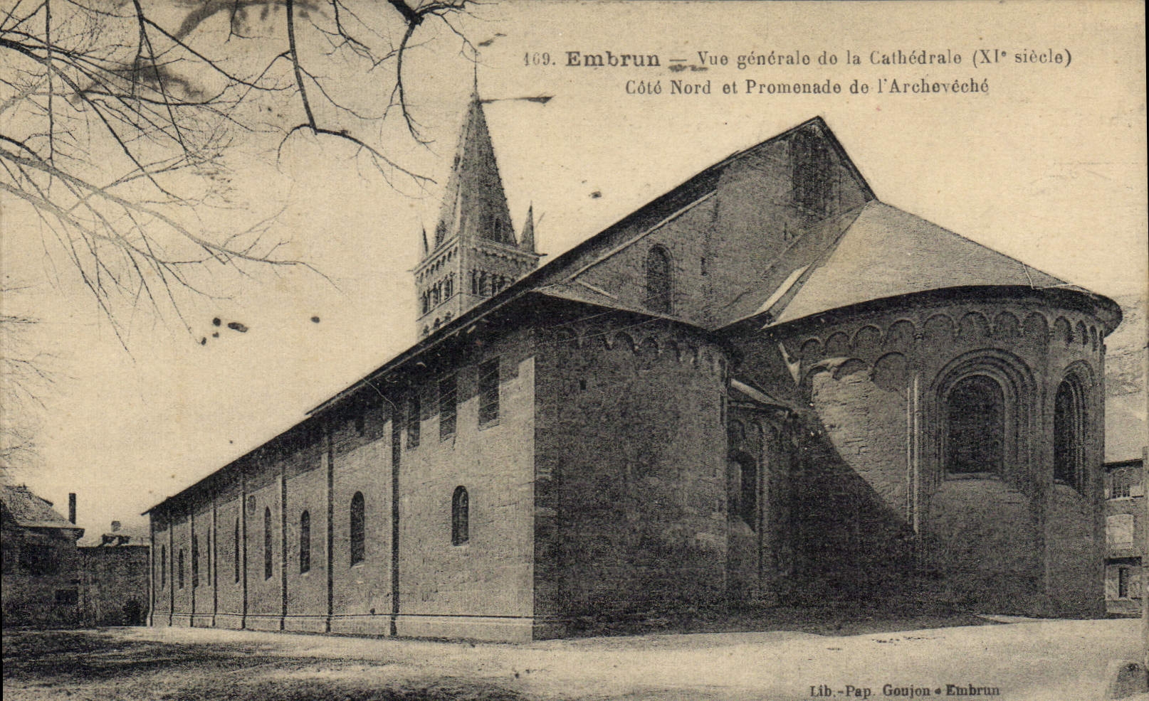 Embrun — Vue générale de la Cathédrale (XIe siècle) — Lib. Pap. Goujon & Embrun, n° 469