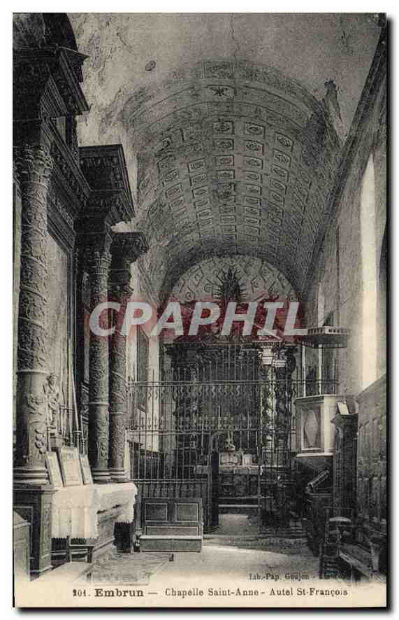 Embrun — Chapelle Saint-Anne — Autel Saint-François — Lab. Pap. Goujon