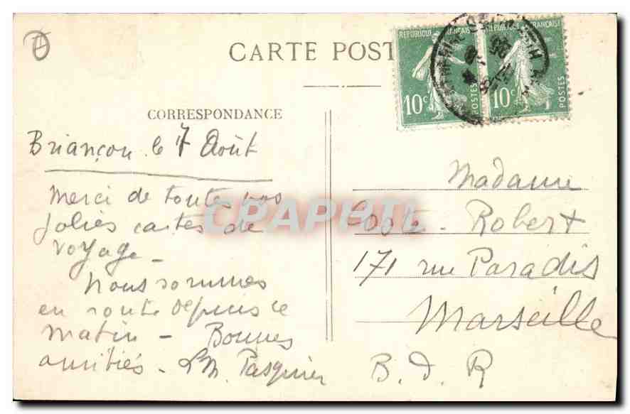 Dauphiné - Le Col du Lautaret - Le Massif de la Meije vu de la route du Galibier - E.R. — Reverso