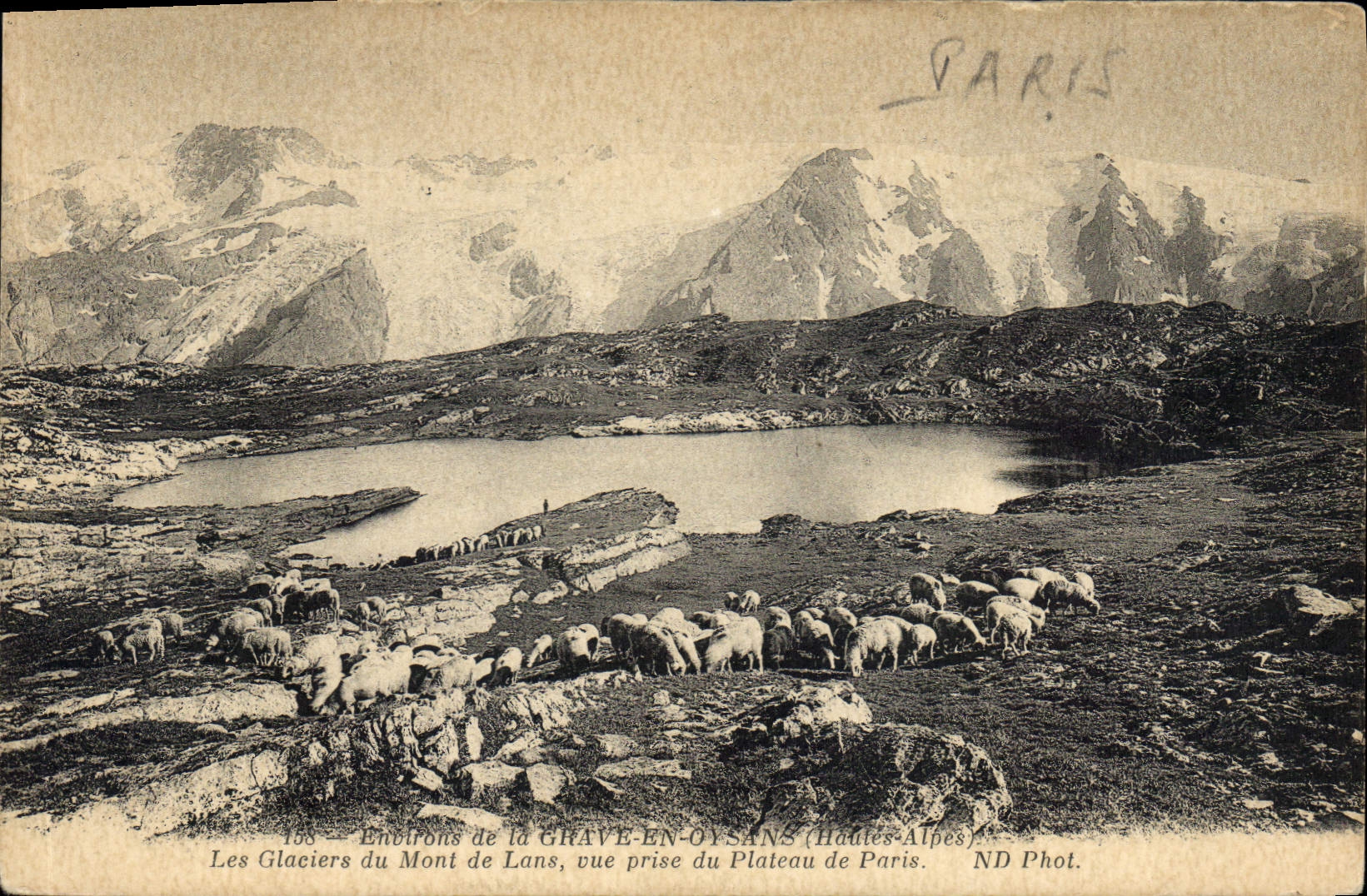 Les Glaciers du Mont de Lans — vue prise du Plateau de Paris — ND Phot.