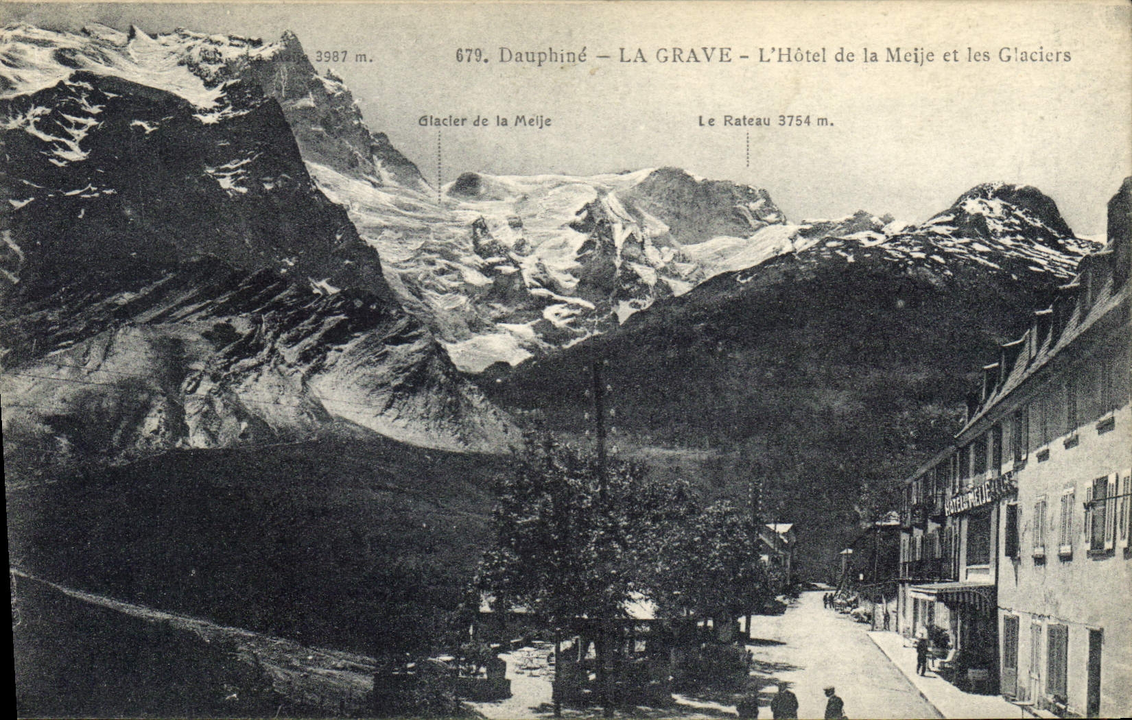 Dauphiné - LA GRAVE - L'Hôtel de la Meije et les Glaciers — GAUDE, phot.édit. - Grenoble