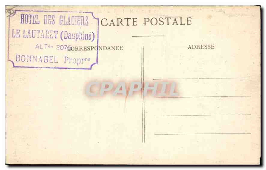 L'Église des Terrasses et la Meije (3987 m.) — Dauphiné — E.R. — Verso