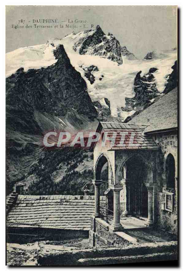 La Grave — Église des Terrasses et la Meije — E. R.