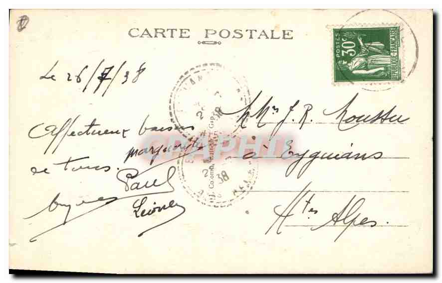 CPA Les Alpes Le Queyras Vallee de Molines  — Rückseite