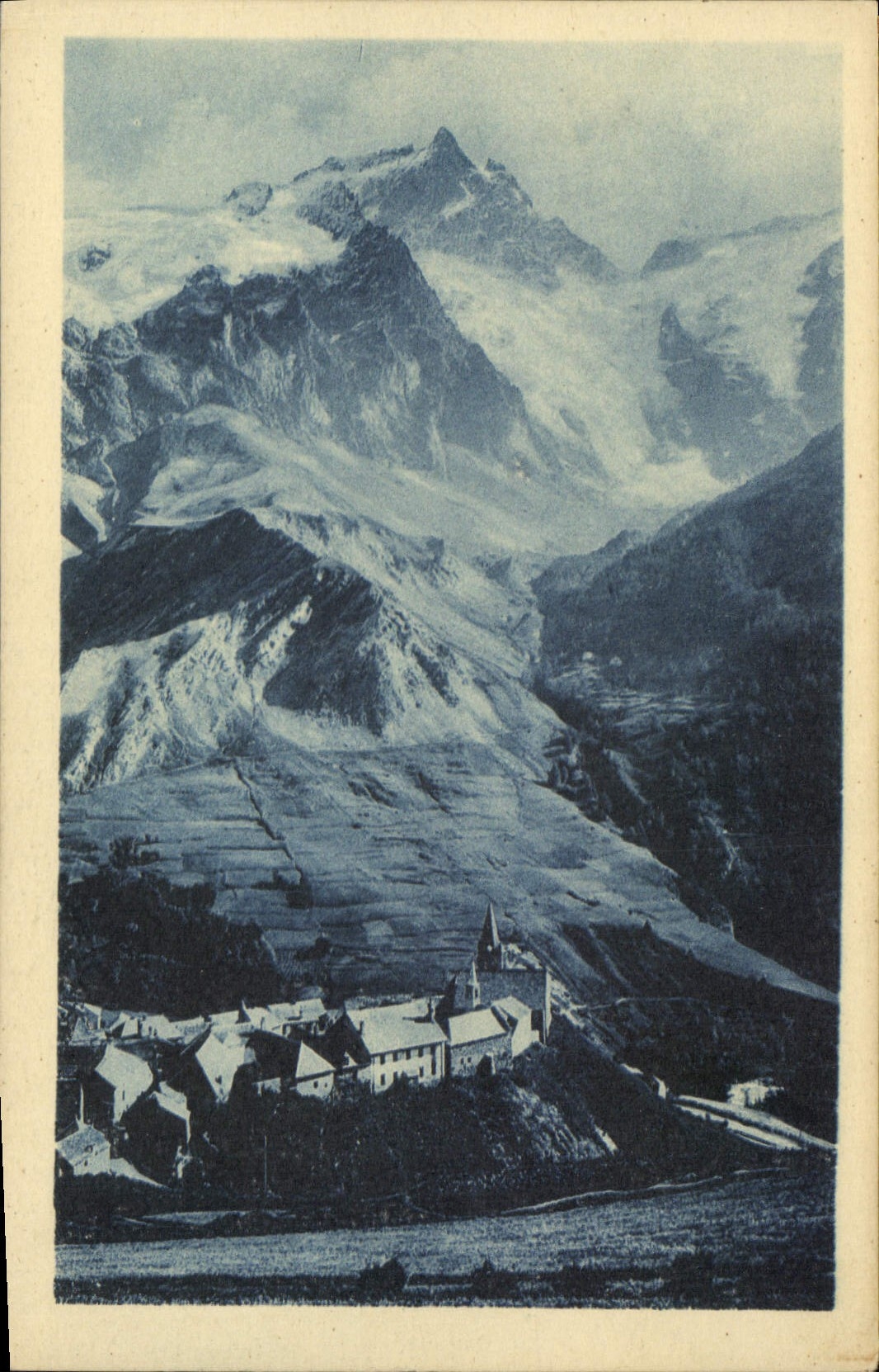 La Grave (1480 m.) — la Meije (3987 m.) et ses glaciers — Mallart, Grenoble