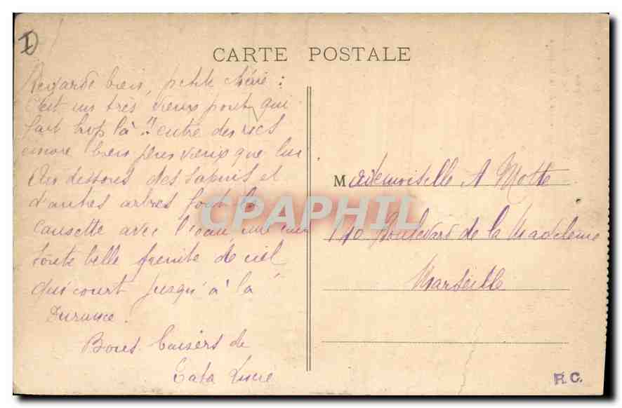 Les Alpes - Briançon - Le Pont d'Asfeld - 60 m. au-dessus de la Durance — Verso