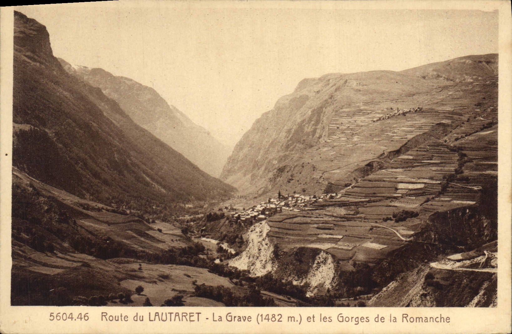 Route du LAUTARET - La Grave (1482 m.) et les Gorges de la Romanche — éditeur inconnu, n° 5604.46