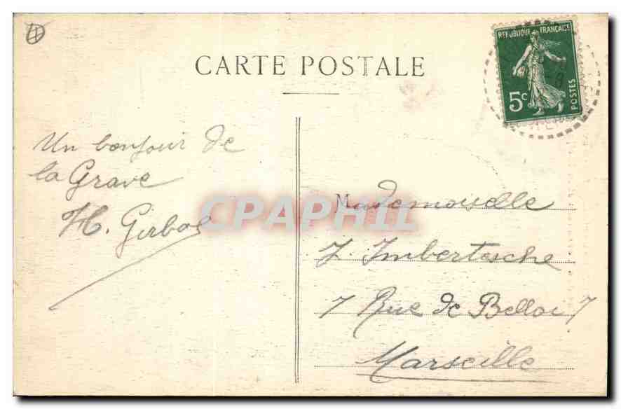 La Grave — Église des Terrasses et la Meije — E.R. — 787 — Verso