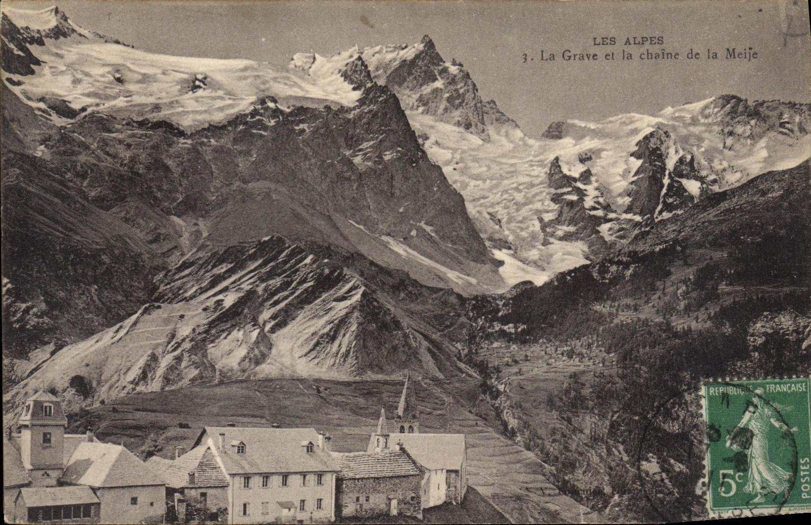 Les Alpes — La Grave et la chaîne de la Meije — Éditeur non identifié, n° de série 3
