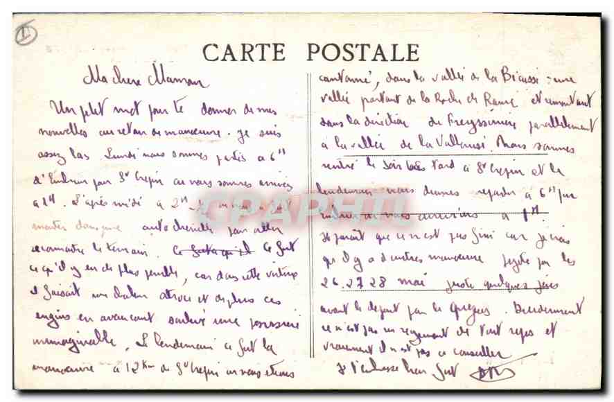 CPA Embrun Caserne Laharpe La Tour brune  — Rückseite