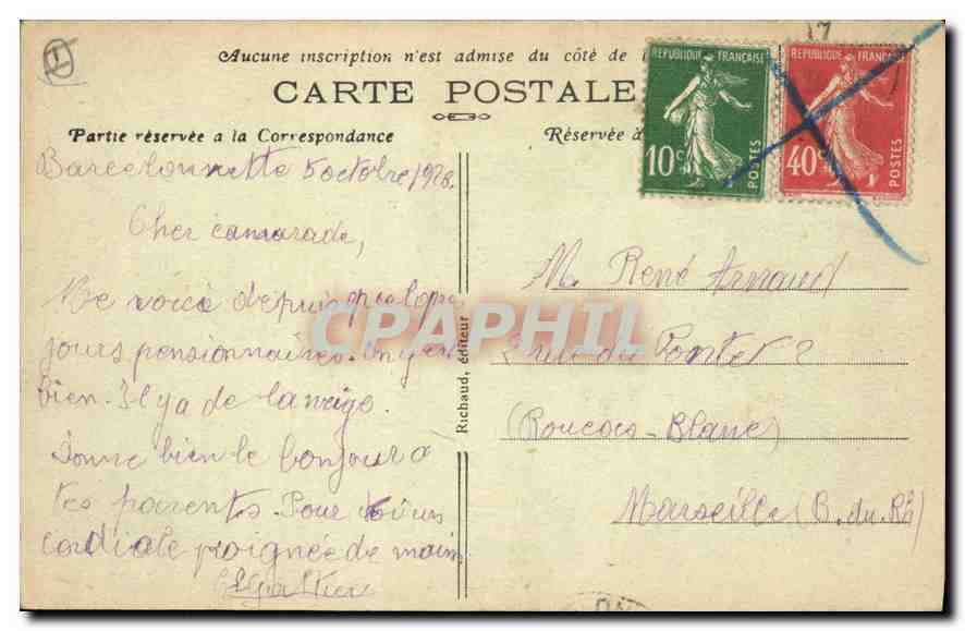 Les Alpes Pitttoresques — Lacets à la descente du Col de VARS sur GUILLÈSTRE — n° 422 — éditeur Richaud — Rückseite