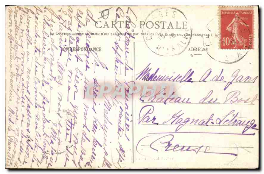 CPA Gouffre de Couffourenck Sous Pallon  — Rückseite