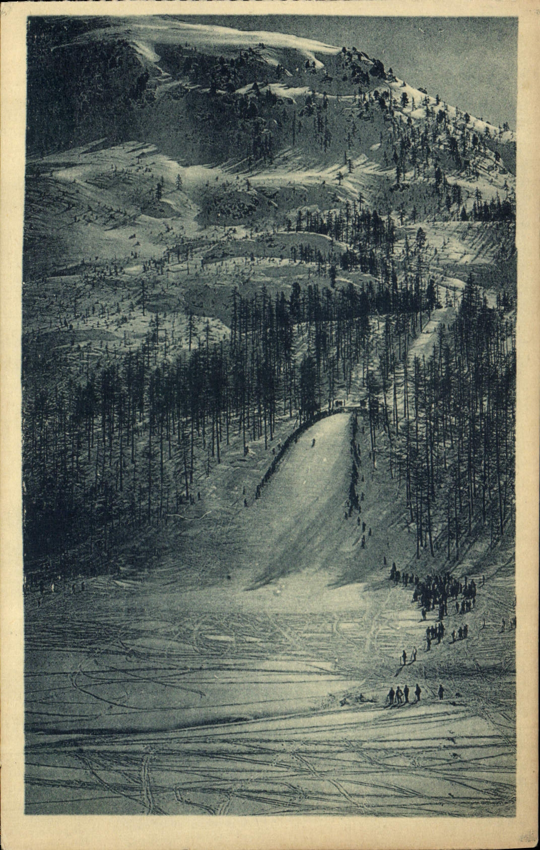Dauphiné - LAUTARET, ses environs, Col du Mont Genèvre (1860 m), le grand tremplin de saut