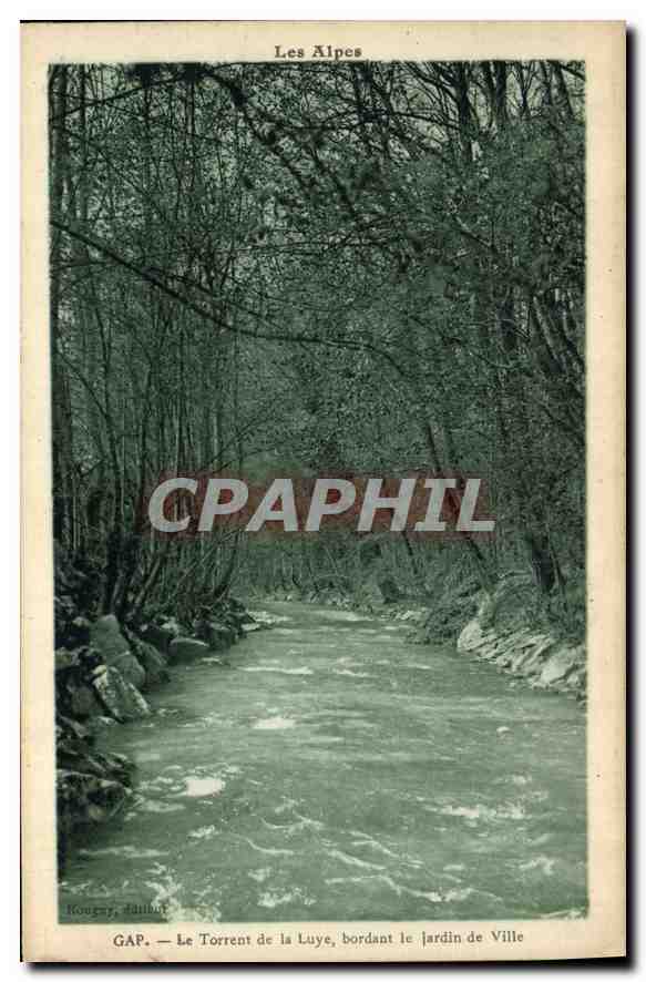 GAP — Le Torrent de la Luye, bordant le jardin de Ville — Hougry, Jâlibot