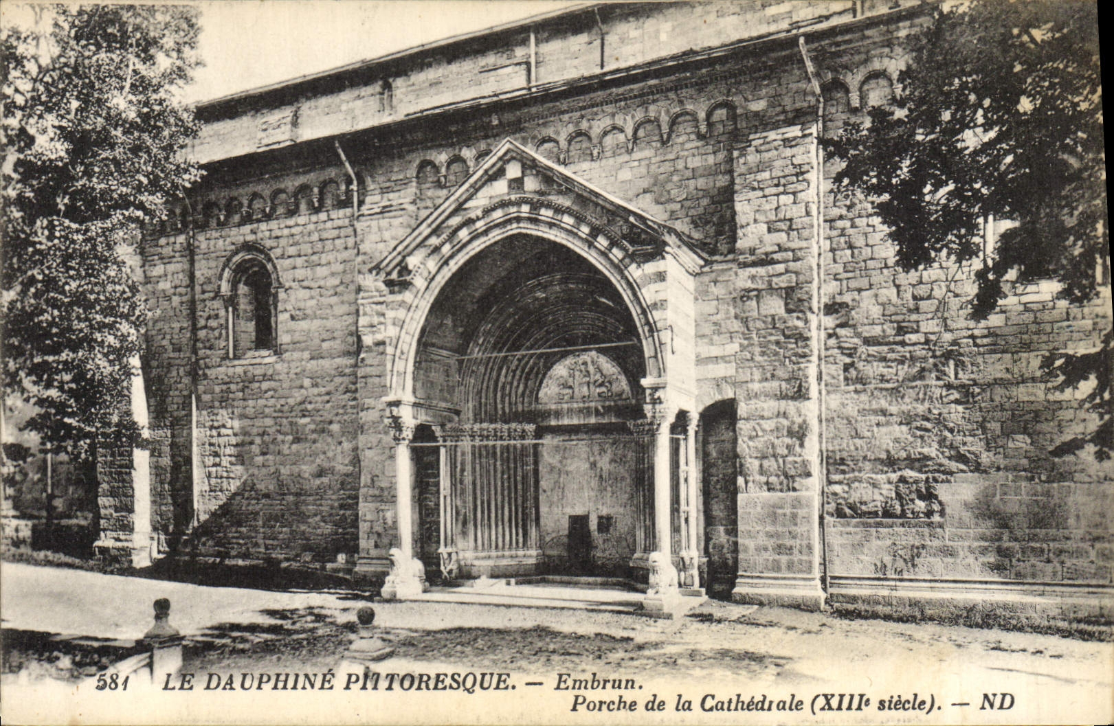 Embrun — Porch of the Cathedral (13th century) — ND