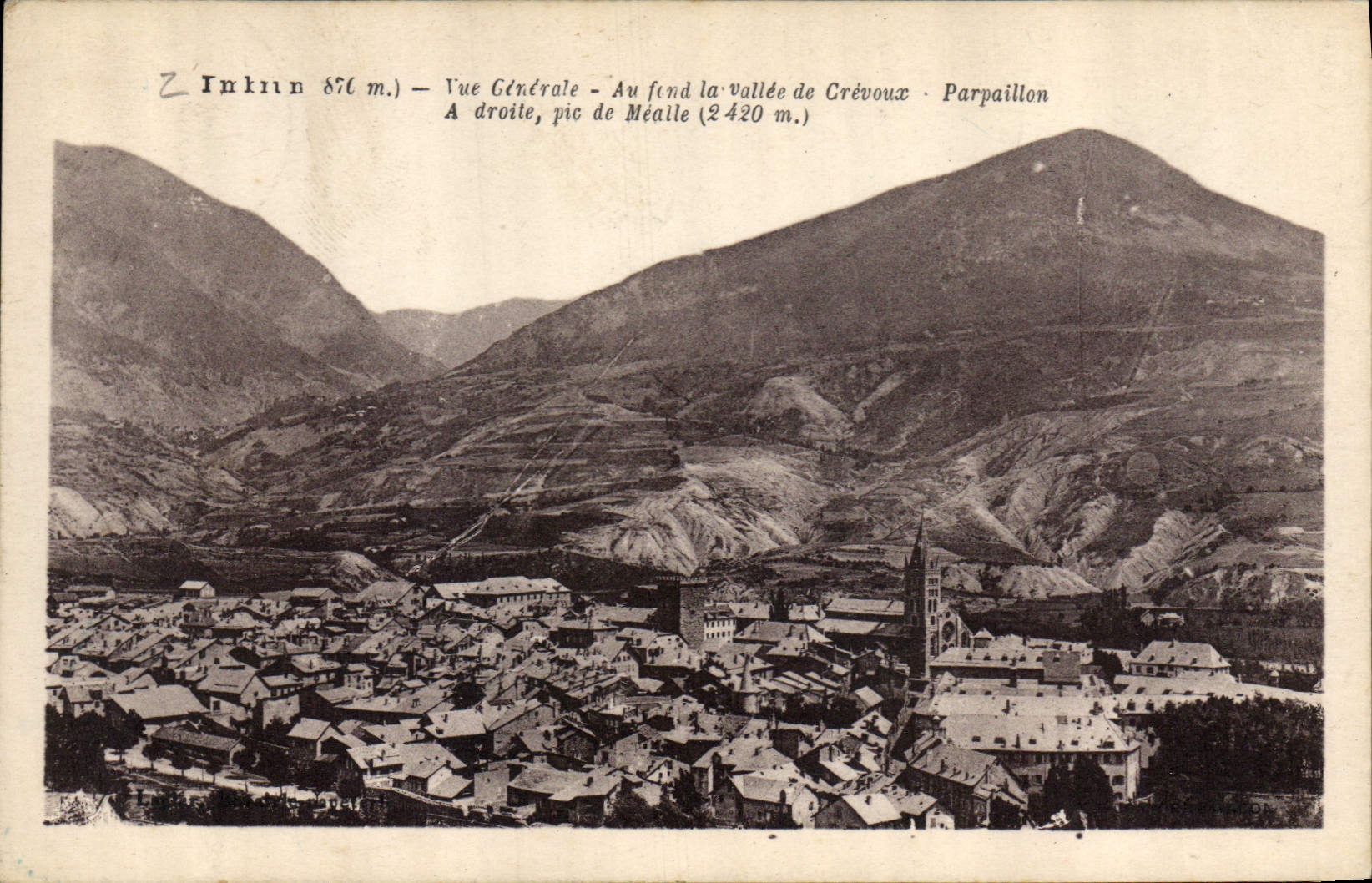 Inturin — General View — In the background the Crévoux Valley · Parpaillon
