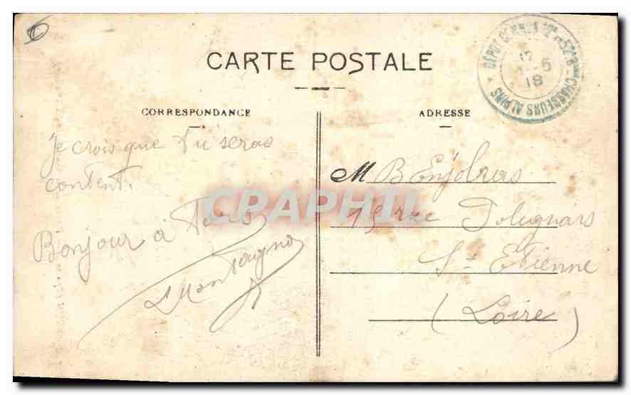 Embrun (870 m.) — Porche de la Cathédrale (XIIe siècle) E.Q. — Reverso