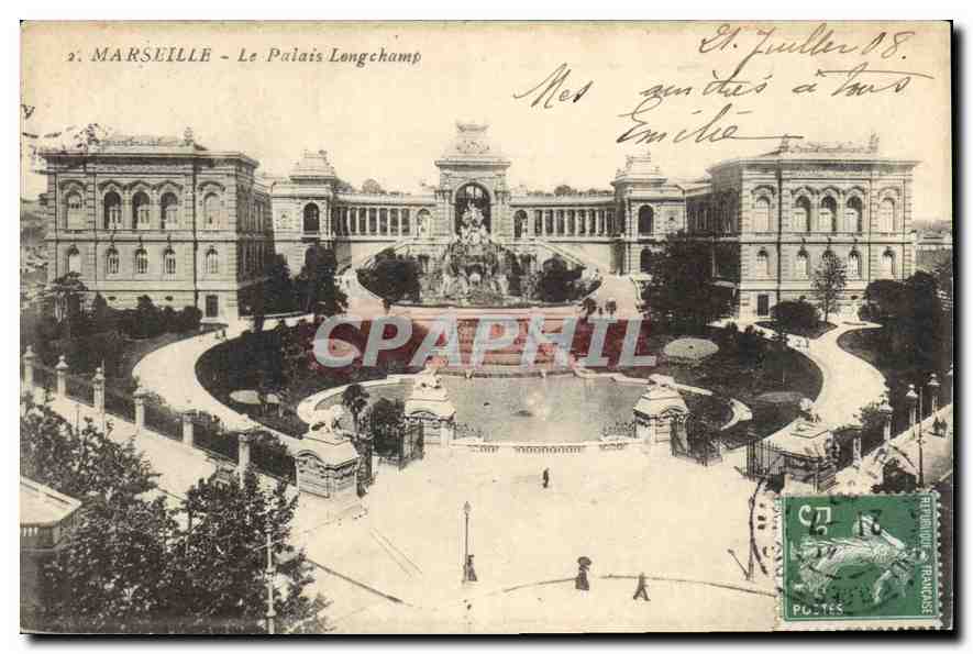 CPA Marseille le Palais Longchamp 