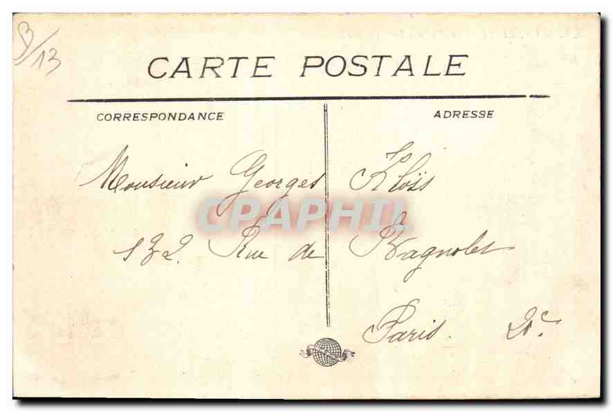 CPA Marseille le Palais Longchamp  — Rückseite
