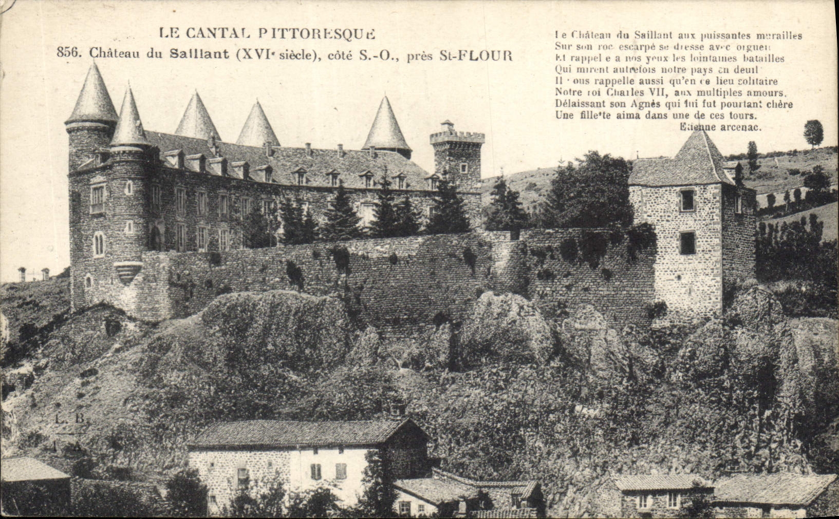 CPA Le Cantal Pittoresque Chateau du Saillans XVI siecle Cote S I pres Sr Flour 