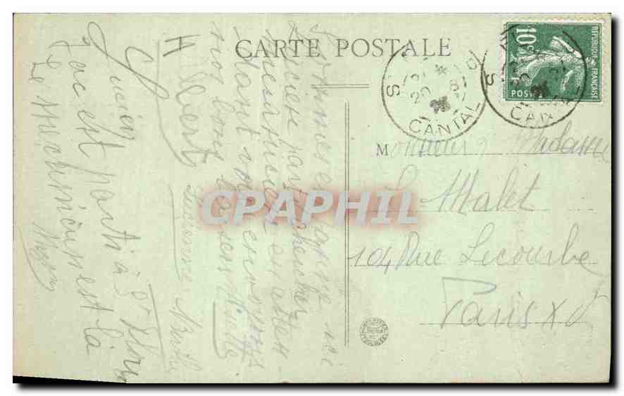 CPA Le Cantal Pittoresque Chateau du Saillans XVI siecle Cote S I pres Sr Flour  — Rückseite