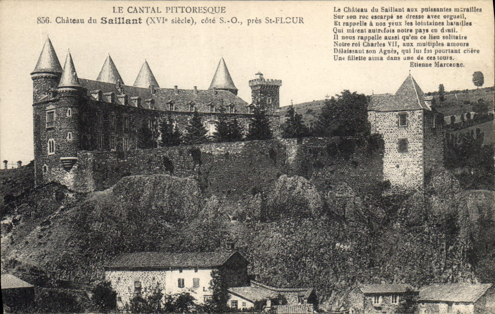 CPA Le Cantal Pittoresque Chateau du Saillans XVI siecle Cote S O pres St Flour 