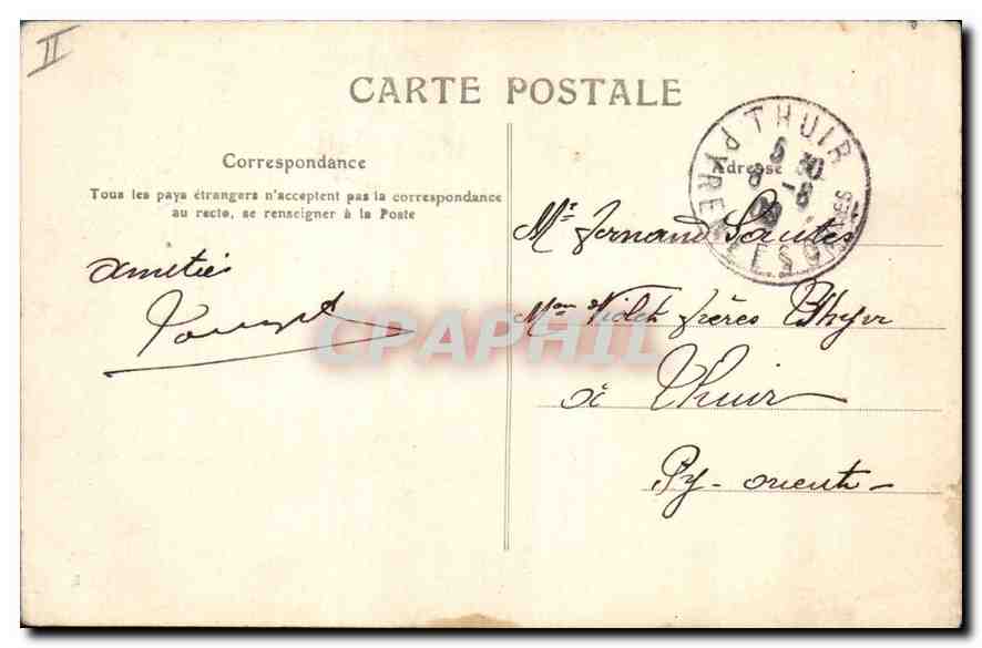 CPA L'Auvergne Cantal le Chateau du Sailhans  — Rückseite