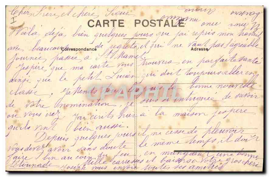 CPA L'Auvergne Cantal le Chateau du Sailhans  — Rückseite