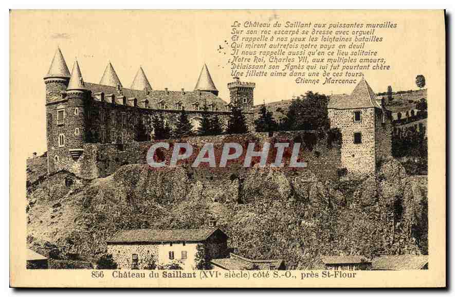 CPA Chateau du Saillans XVI siecle Cote S O pres St Flour 