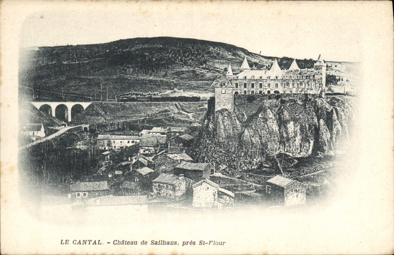 CPA Le Cantal chateau de Sailhans pres St Flour 